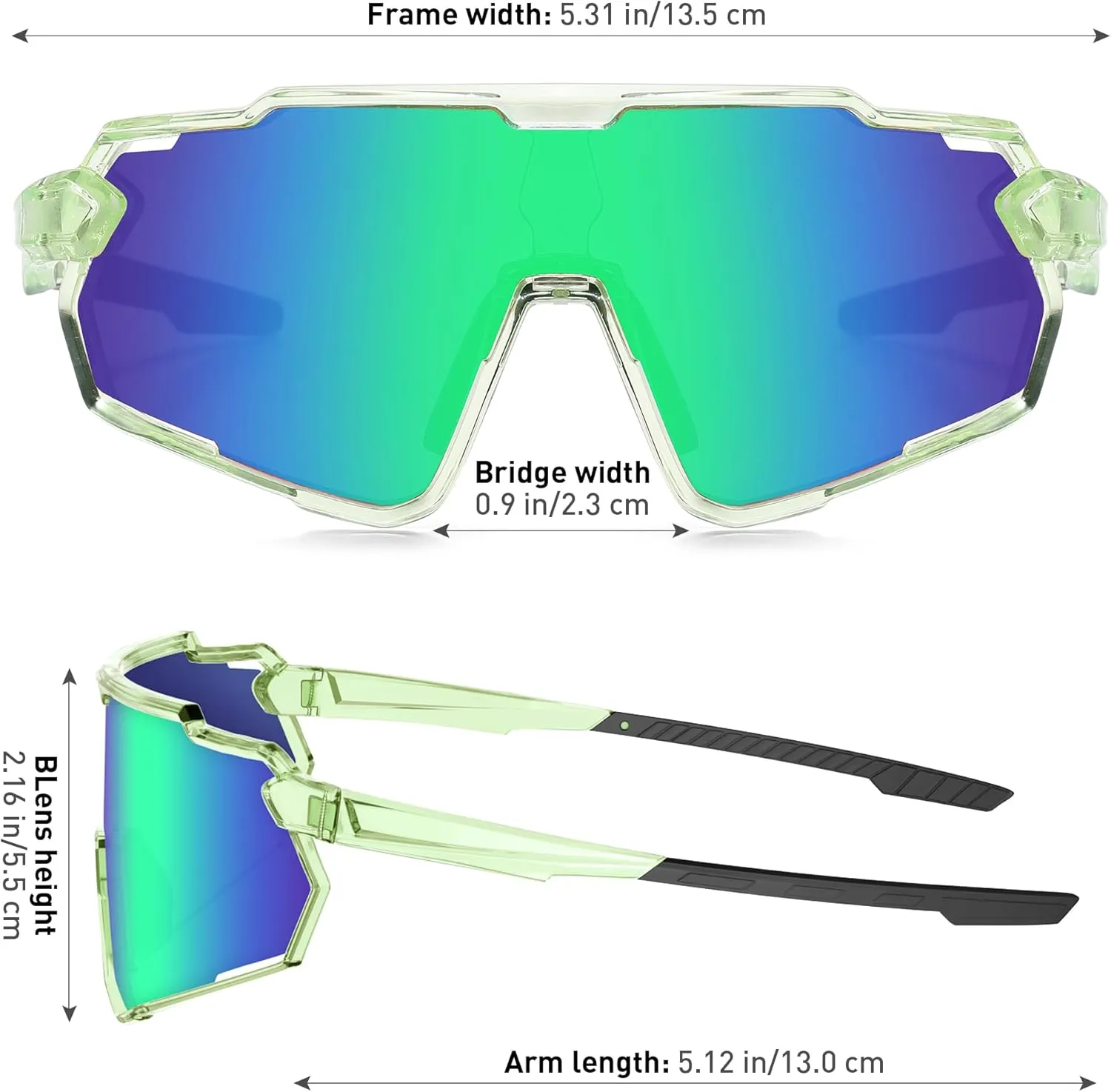 Kids Sunglasses Sports Youth Baseball Sunglass for Boys Girls Polarized Sunglasses - Kids Cycling Glasses for Tennis