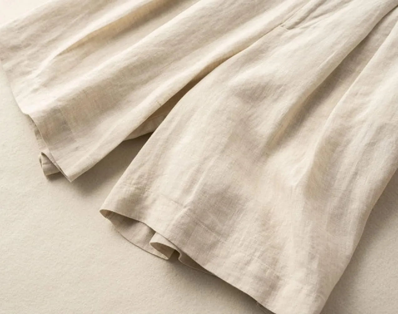 Kinghua Wide Leg Linen Shorts for Women Elastic High Waisted Pleated Casual Loose Bermuda Shorts