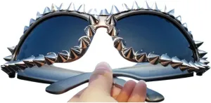 laureles Fashion Tassel Rhinestone Cat Eye Sunglasses Women Vintage Driving Punk Rivet Y2K Sun Glasses Men