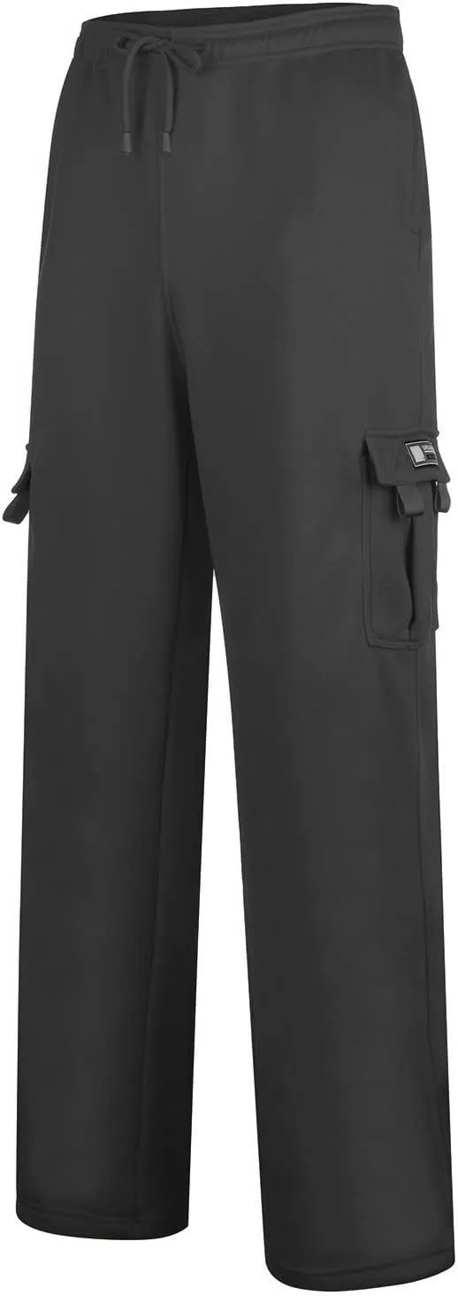 LCMTWX Cargo Pants for Men Sports Pants with Zipper Trousers Casual Overalls Men's Pants Fleece Active Tech Joggers