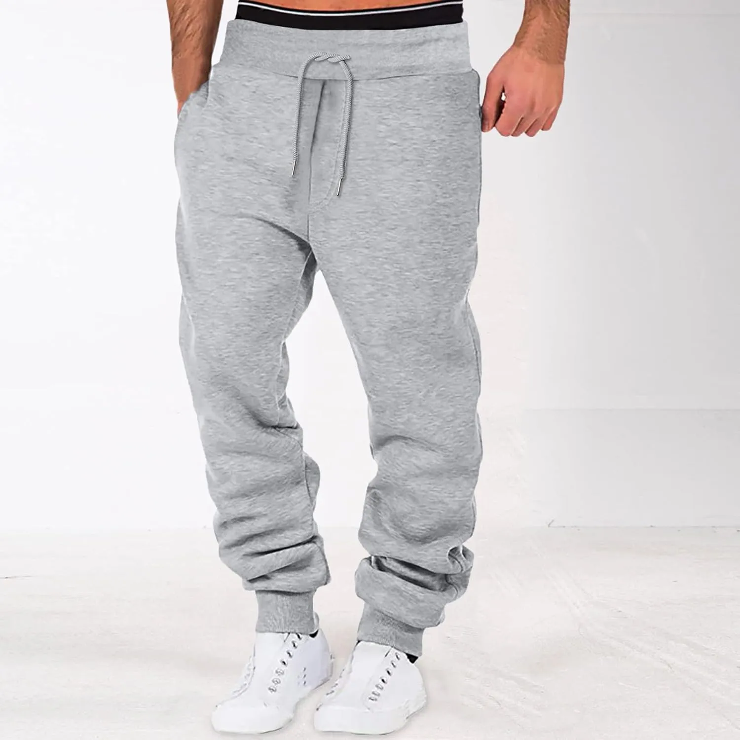 LCMTWX Joggers Pants Man Pants Casual Jogging Sports Elastic with Pockets Men's Men's Pants Straight Leg Joggers