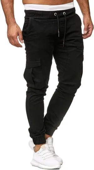 LCMTWX Mens Hiking Pants Elastic Casual Sport Joggings Solid Sweatpants Pockets Men's Casual Pants Men Joggers Mens Joggers