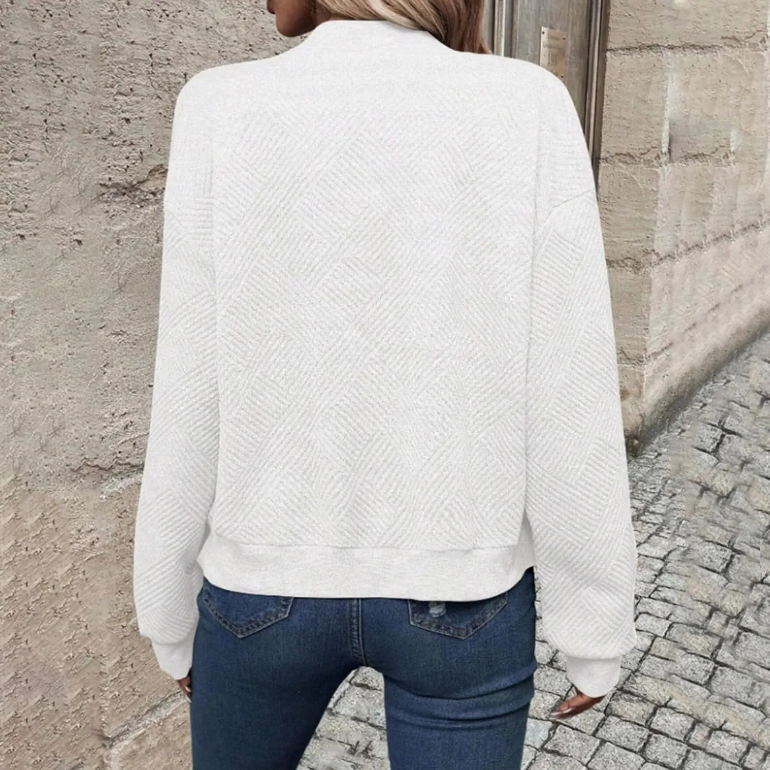 Lightweight Jacket Women Full Zip Bomber Jacket Soft Long Sleeve Zip Up Outwear Crew Neck Sweatshirt Coat Dressy Casual