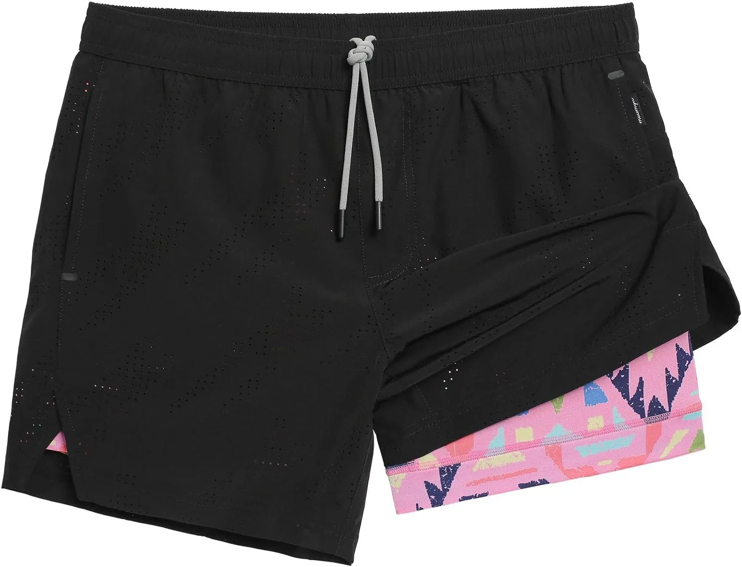 maamgic Mens Running Shorts with Compression Liner 5" Quick Dry Workout Gym Shorts Anti-Chafe 2 in 1 Athletic Shorts