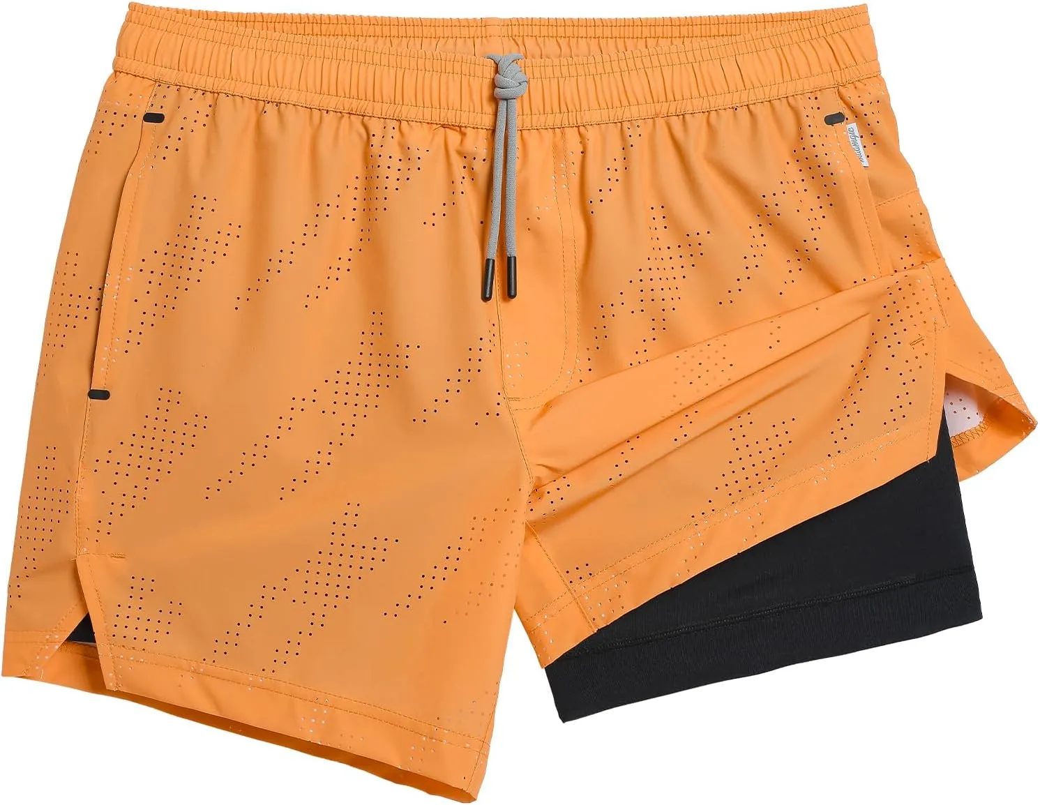 maamgic Mens Running Shorts with Compression Liner 5" Quick Dry Workout Gym Shorts Anti-Chafe 2 in 1 Athletic Shorts