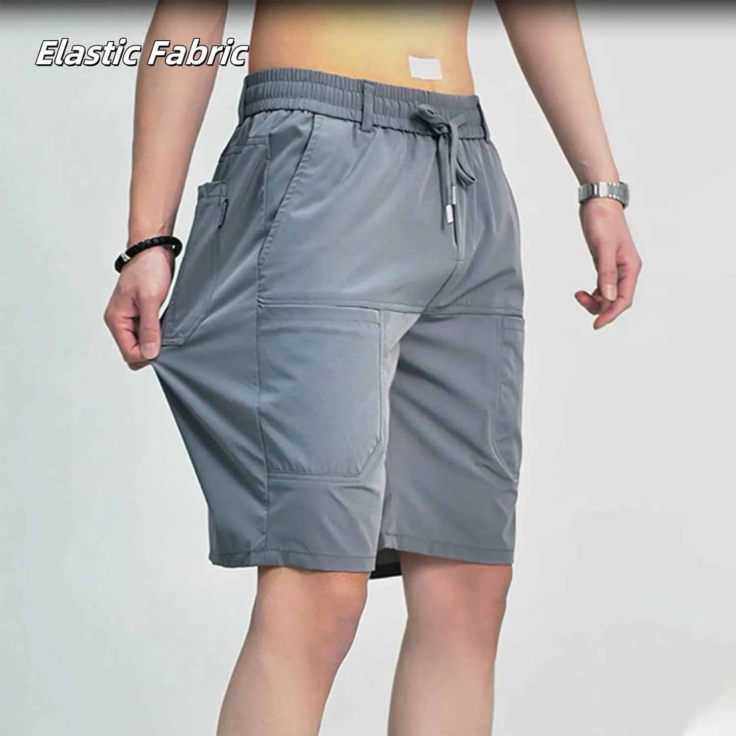 Mencomfy Cargo Shorts Pants - High Stretch Quick-Dry Multi-Pocket Outdoor Shorts, Durable Cargo for Hiking Gym Travel
