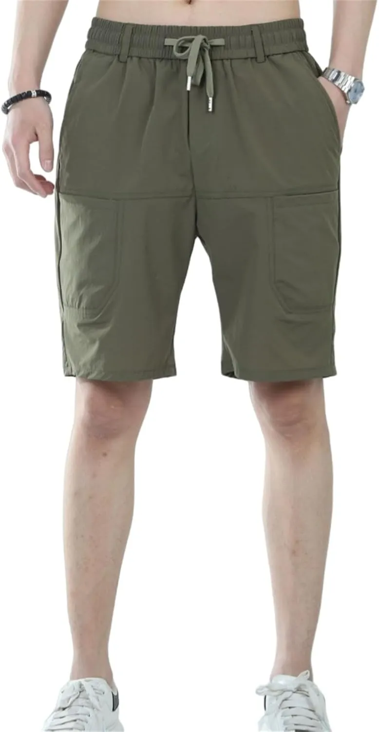 Mencomfy Cargo Shorts Pants - High Stretch Quick-Dry Multi-Pocket Outdoor Shorts, Durable Cargo for Hiking Gym Travel