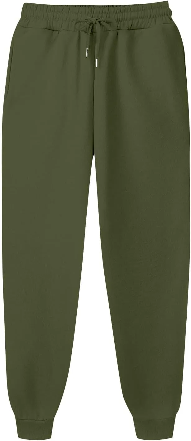 Men's Athletic Hiking Pants Lightweight Quick Dry Drawstring Joggers Running Workout Active Track Pants with Pockets