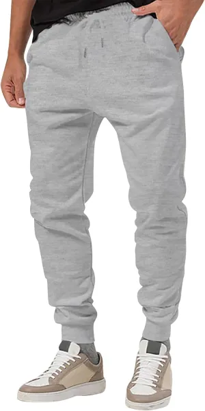 Men's Athletic Hiking Pants Lightweight Quick Dry Drawstring Joggers Running Workout Active Track Pants with Pockets