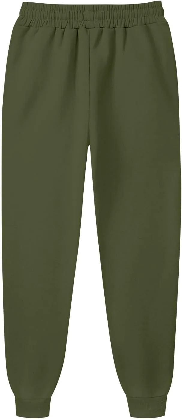 Men's Athletic Hiking Pants Lightweight Quick Dry Drawstring Joggers Running Workout Active Track Pants with Pockets