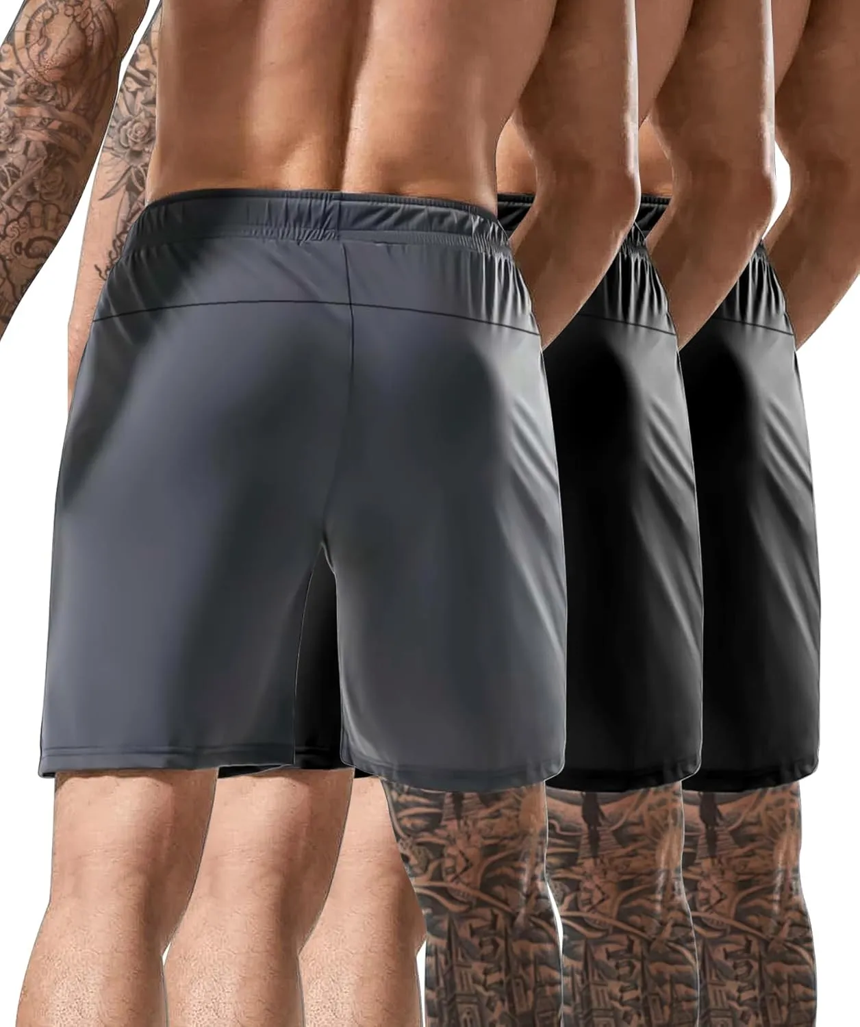 Men's Athletic Shorts Lightweight Sport,Gym,WorkoutRunning Jogging Shorts Quick Dry with Zipper Pockets