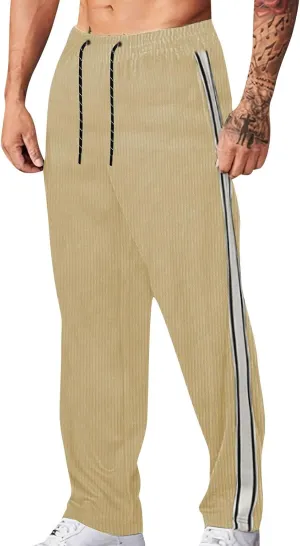 Men's Cargo Sweatpants Joggers Casual Pants with Pockets for Hiking Athletic Workout Trousers Y2k Baggy Track Pants