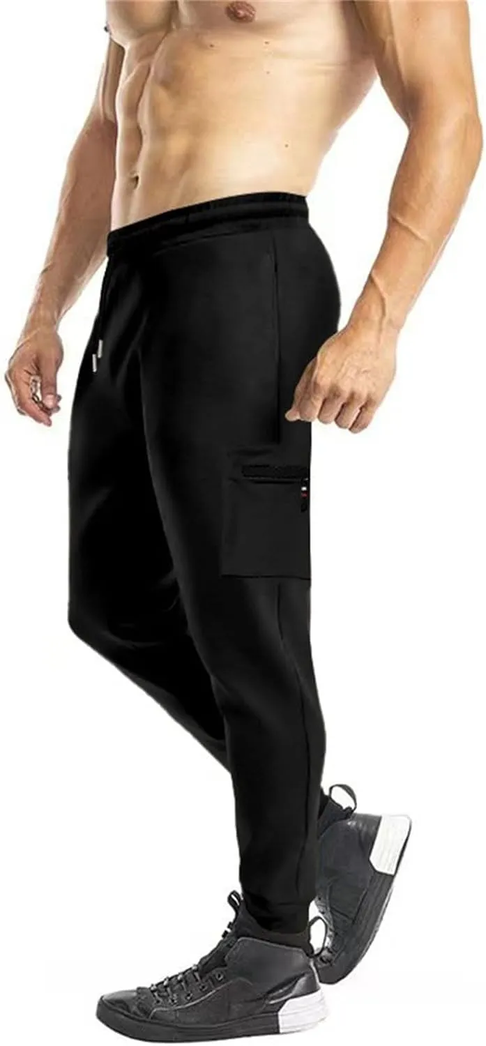 Mens Casual Jogger Pants Relaxed Fit Cargo Pants Drawstring Sweatpants with Pockets Hiking Outdoor Sport Pants
