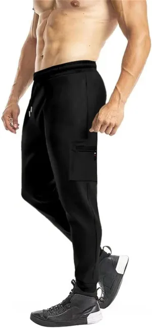 Mens Casual Jogger Pants Relaxed Fit Cargo Pants Drawstring Sweatpants with Pockets Hiking Outdoor Sport Pants