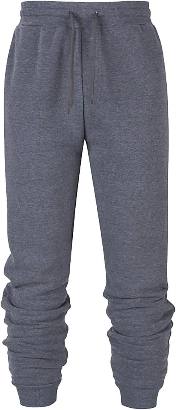 Mens Casual Joggers Pants Hiking Drawstring Athletic Running Workout Active Straight Leg Track Cargo Sweatpants