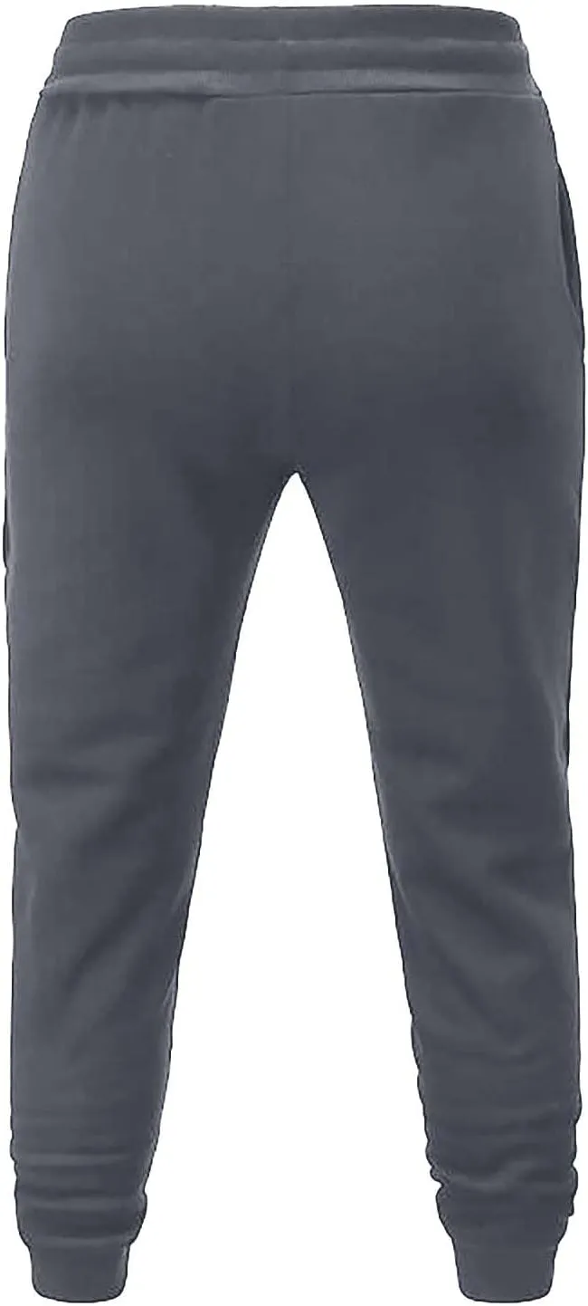 Mens Casual Joggers Pants Hiking Drawstring Athletic Running Workout Active Straight Leg Track Cargo Sweatpants