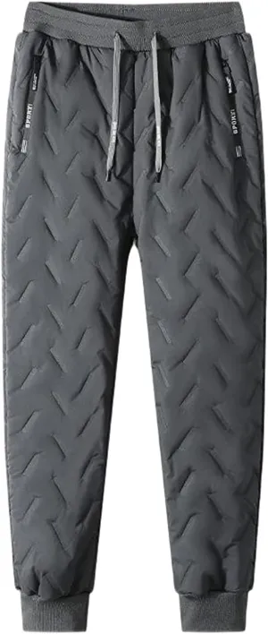 Mens Fleece Lined Sweatpants Winter Warm Fuzzy Leggings Joggers Heavy Duty Active Running Pants Training Pants