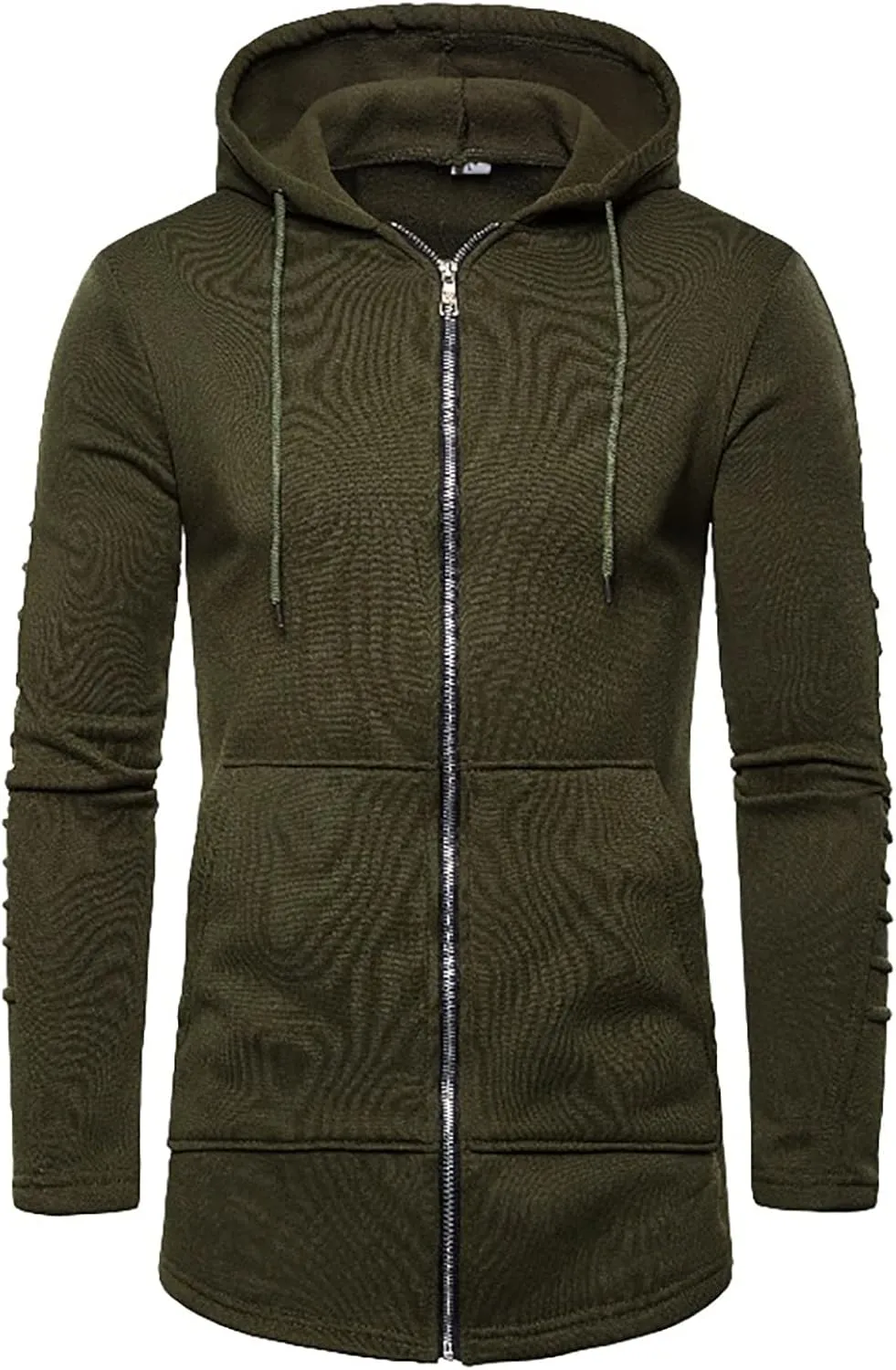 Men's Full Zip Hoodies Casual Camouflage Sports Sweatshirt Long Sleeve Zipper Hooded Jacket Coat