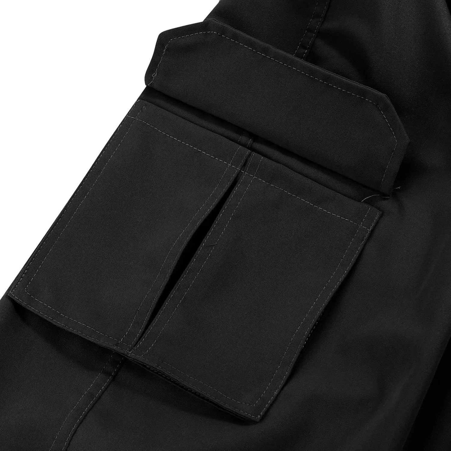 Men's Military Cargo Pants Solid Color Combat Pant Regular Fit Straight Leg Sweatpant Outdoor Stretch Golf Sweatpants