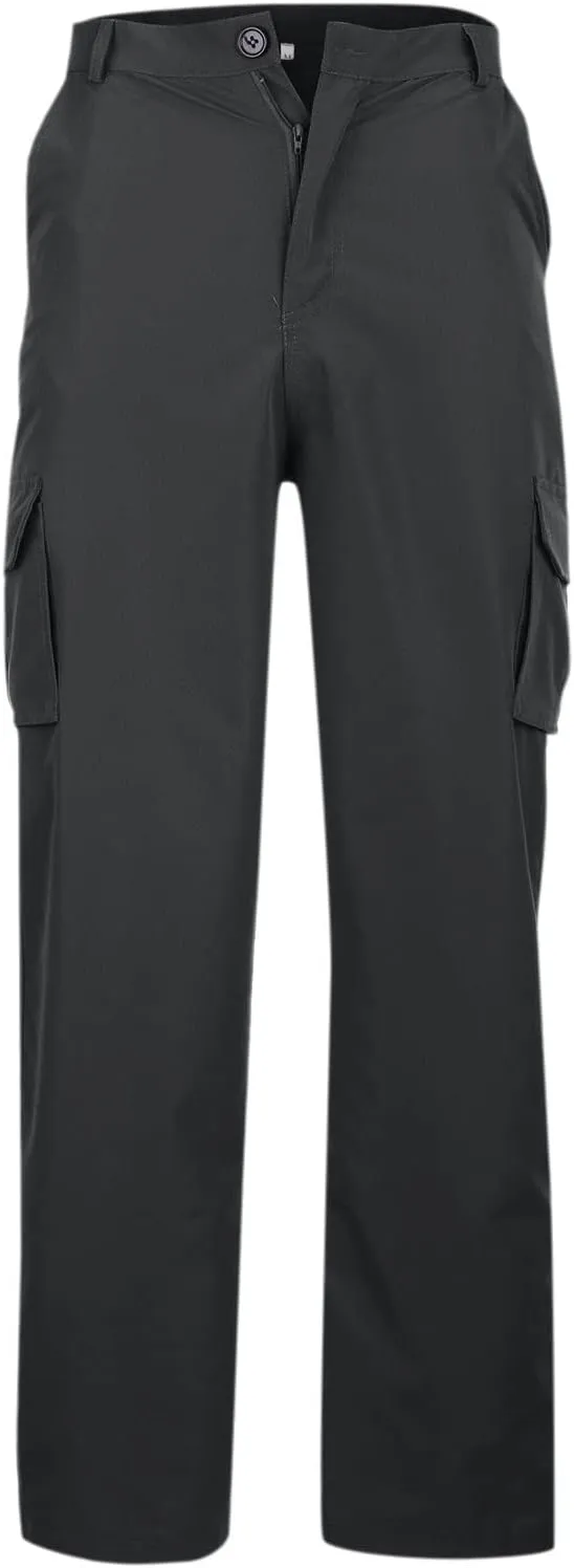 Men's Military Cargo Pants Solid Color Combat Pant Regular Fit Straight Leg Sweatpant Outdoor Stretch Golf Sweatpants