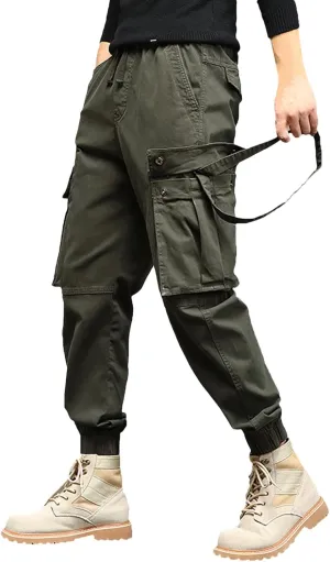 Mens Sweatpants with Pockets Big and Tall Casual Rope Loose Heavyweight Fit Cargo for Men Loose Sports Trousers Pants