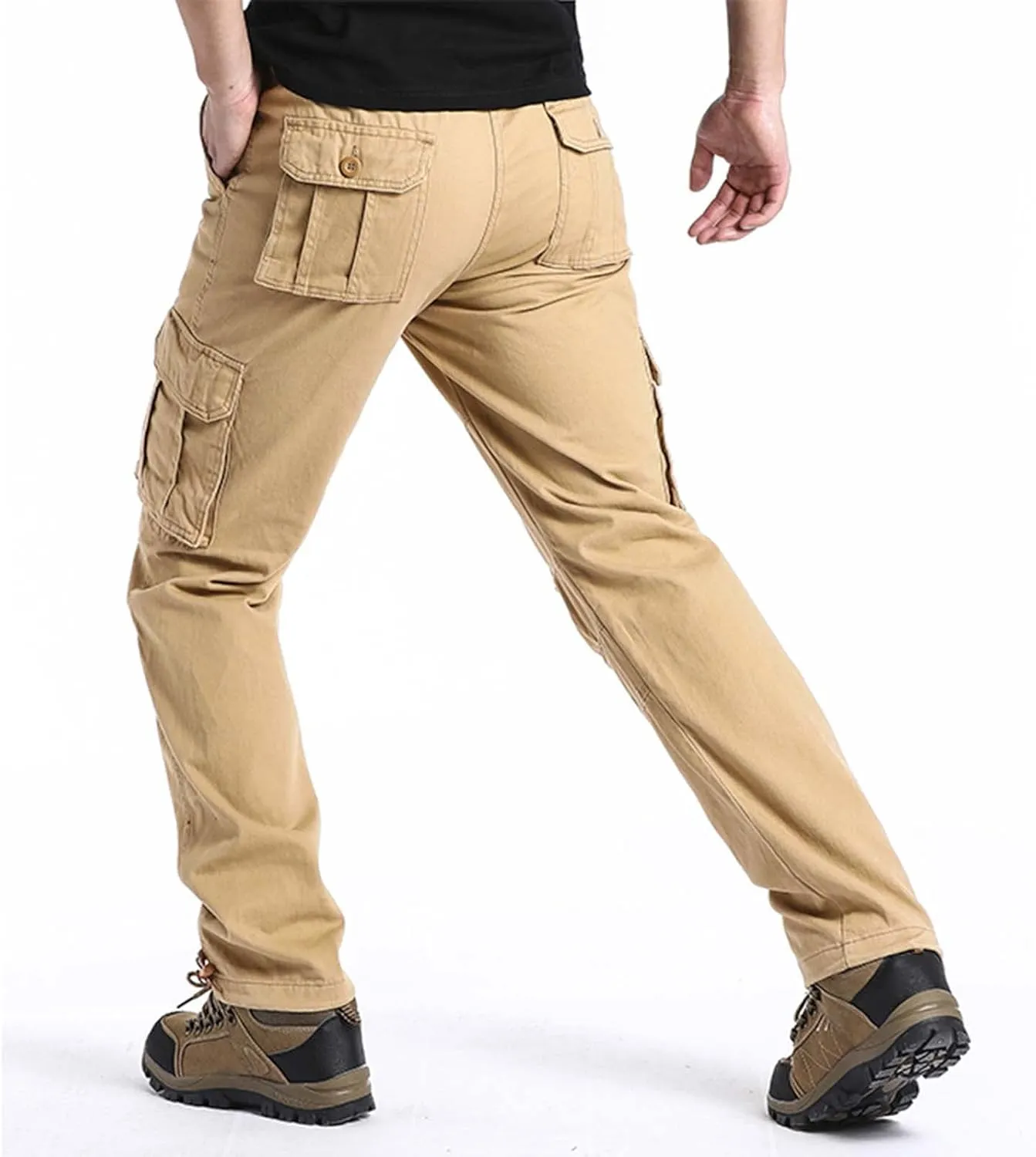 Mens Sweatpants with Pockets Big and Tall Running Gym Men's Casual Pants Drawstring Sweat Jogging Cargo Joggers Long