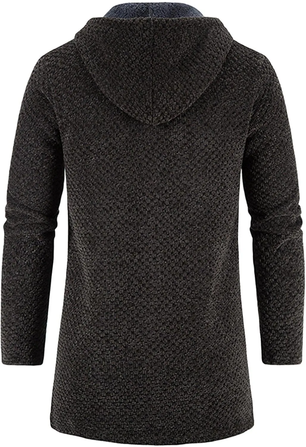 Mens Thick Knitted Cardigan Sweaters Warm Sherpa Fleece Lined Stripe Hoodie Jackets Winter Jacket Cardigan Sweater Coats