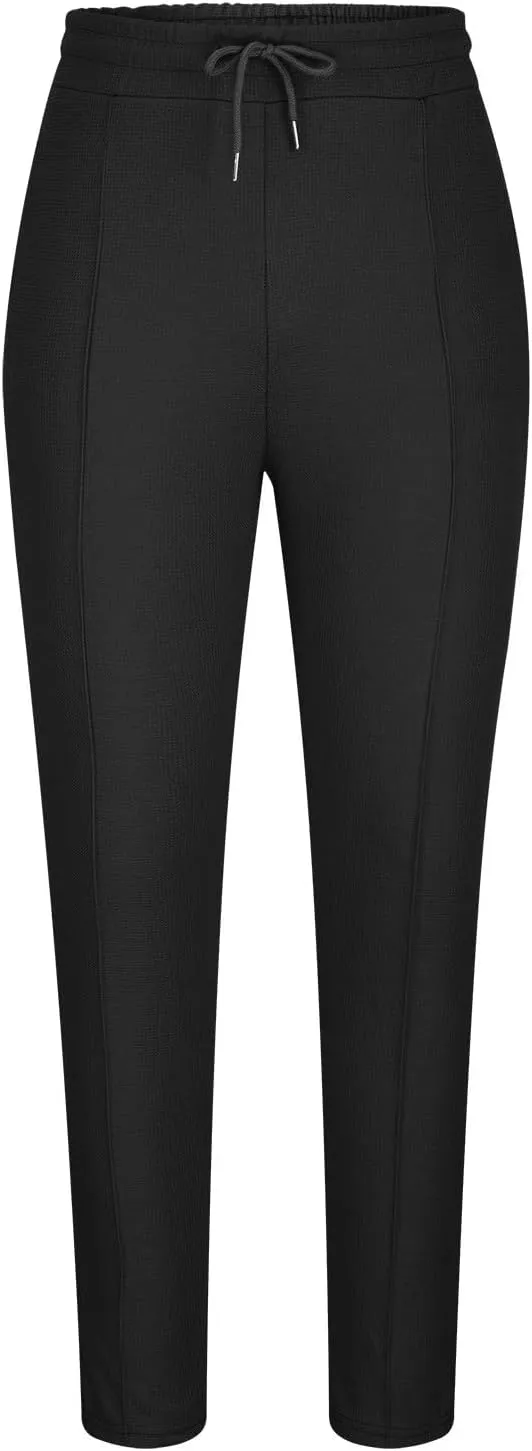 Men's Waffle Knit Jogger Pants, Mens Workout Cargo Sweatpants Athletic Pants Open Bottom Joggers Casual Baggy Pants