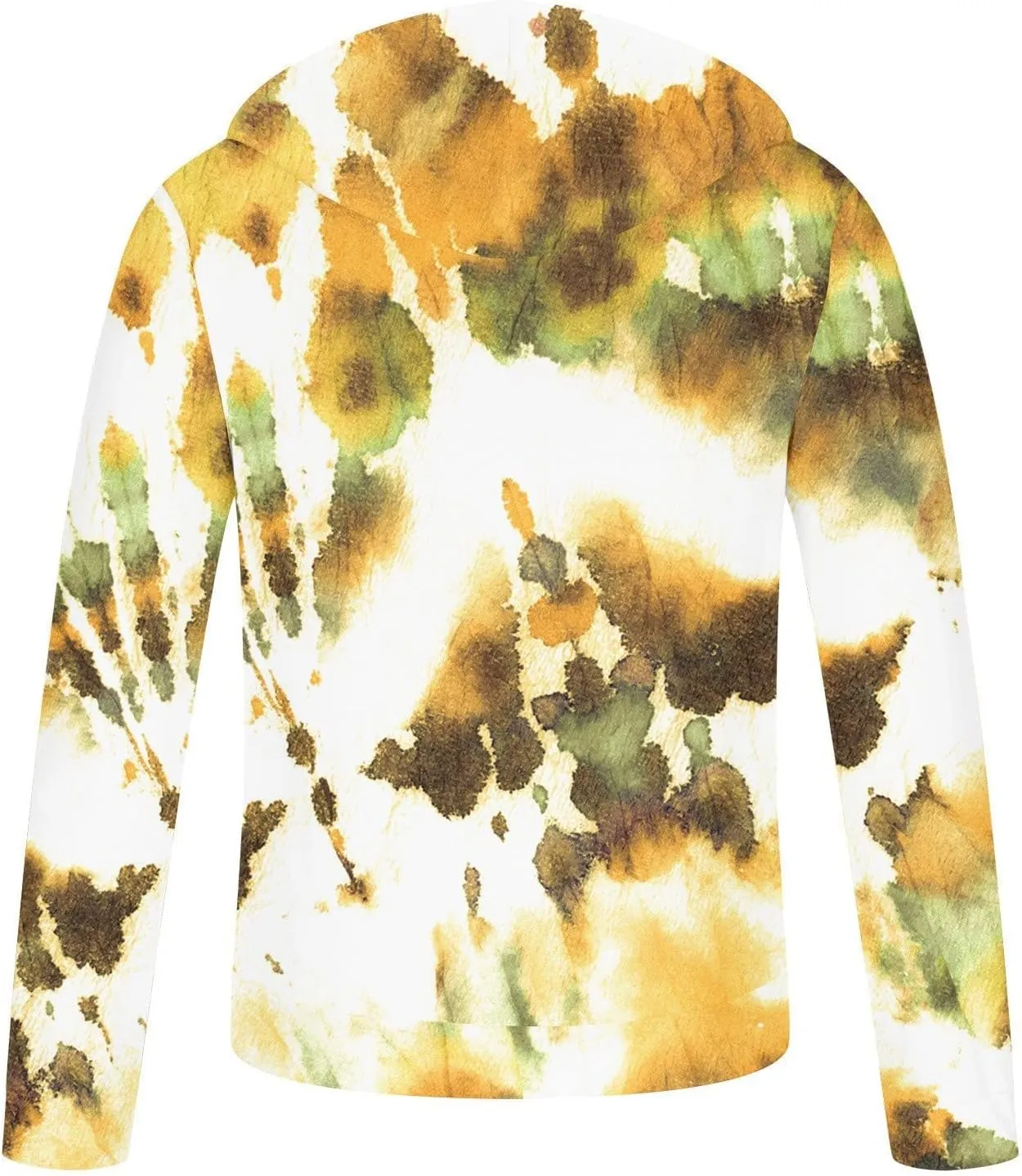 Men's Zip Sweatshirt Fashion Casual Zipper Gradient Tie-Dye Print With Hooded Sweatshirt Jacket