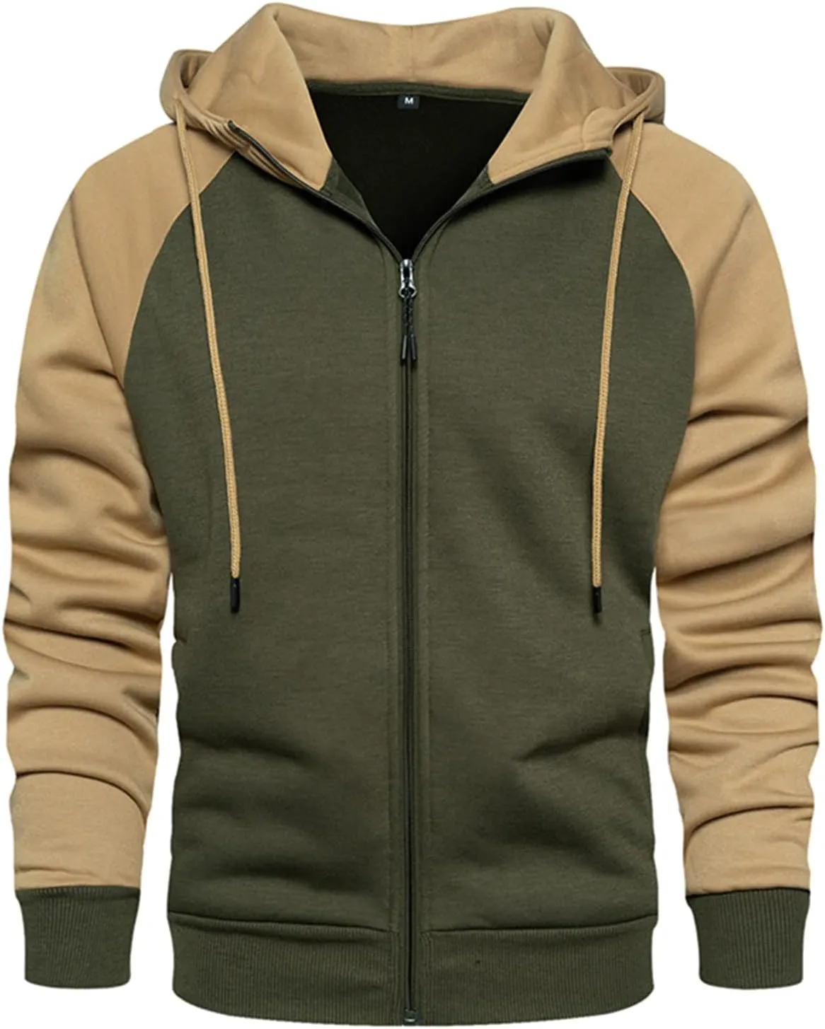 Men's Zip Up Hoodie Casual Camouflage Sports Sweatshirt Long Sleeve Zipper Hooded Jacket Coat