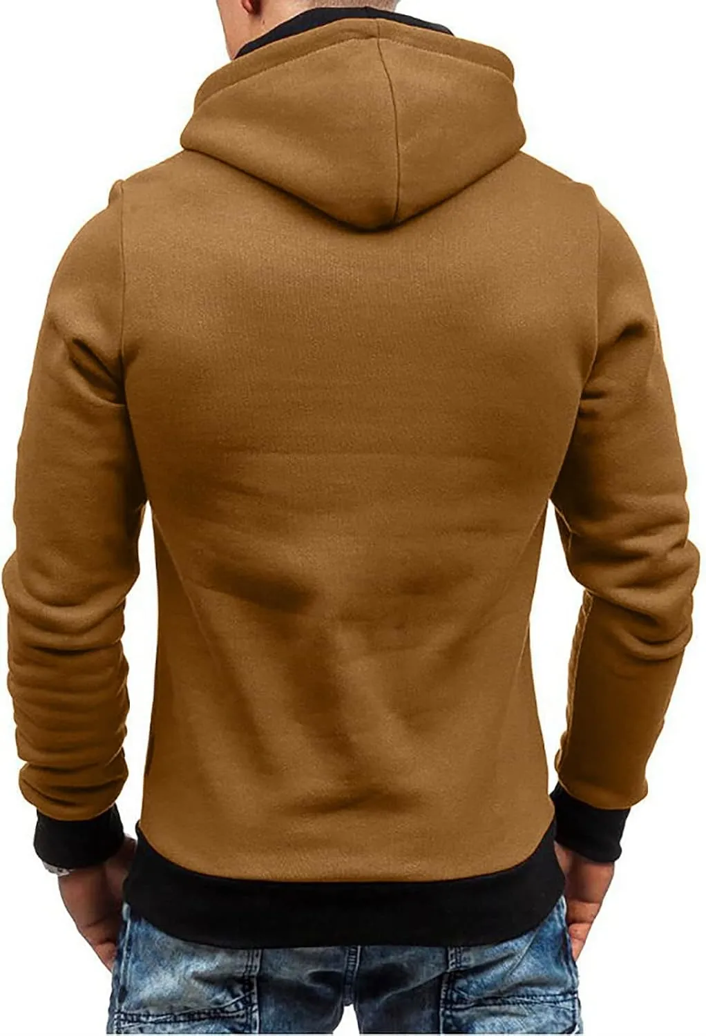 Men's Zip Up Hoodie Casual Camouflage Sports Sweatshirt Long Sleeve Zipper Hooded Jacket Coat