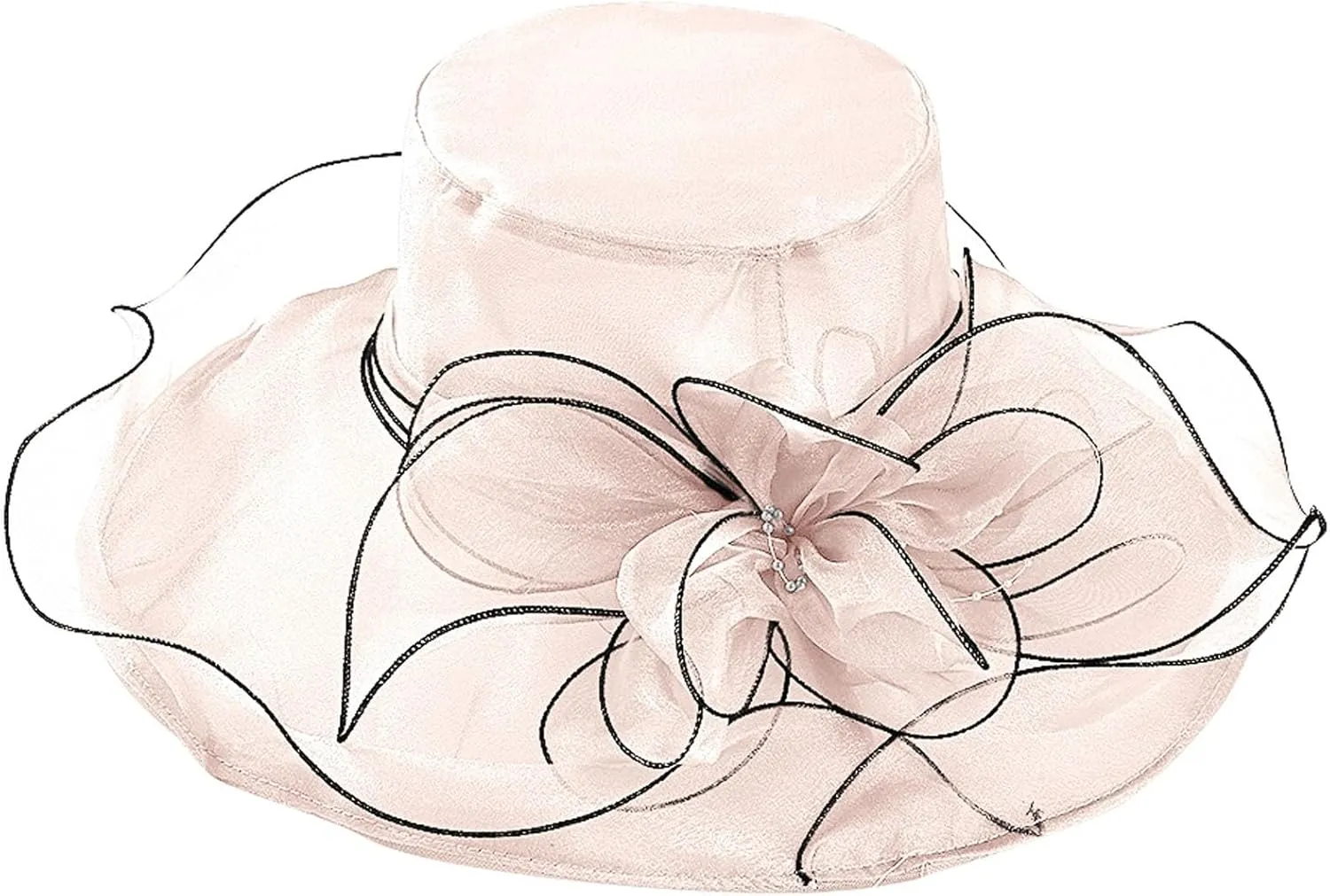 Navy Derby Hats for Women 2025 Women Church Hat Wide Brim Sun Fascinator Derby 2025 Head Dress Fascinator Pink
