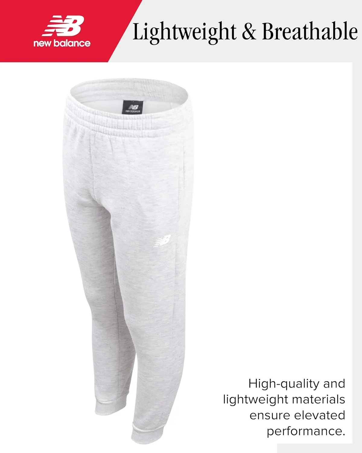 New Balance Boys' Active Sweatsuit - 2 Piece Waffle Knit Hoodie Sweatshirt and Sweatpants - Jogger Pants Set for Boys, 8-16