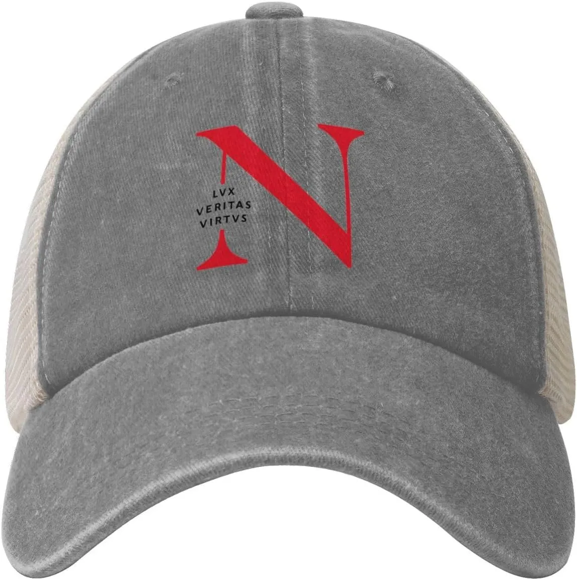 Northeastern University Hat Adjustable Athletic Vintage Washed Distressed Mesh Baseball Cap