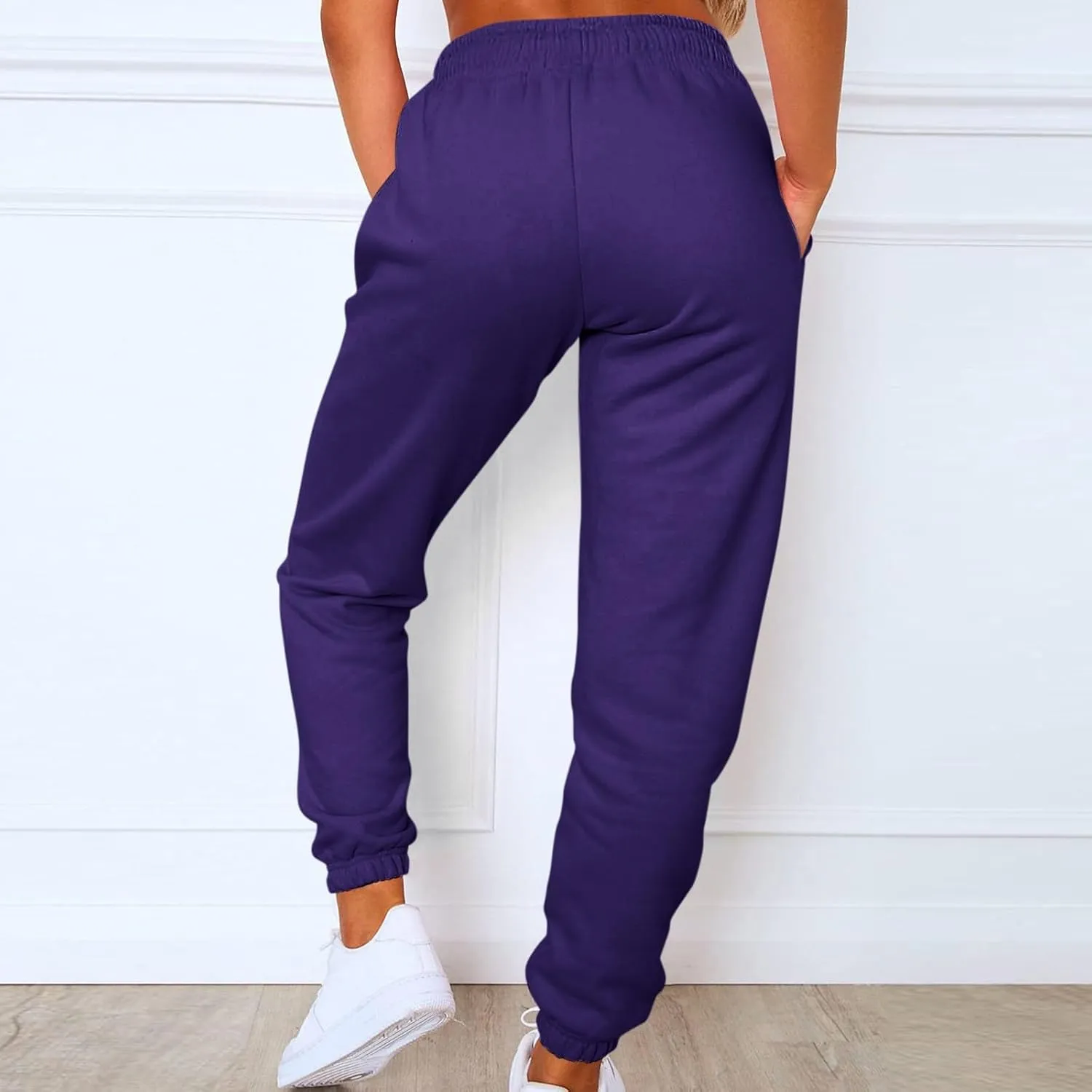 Oversized Active Sweatpants for Women Loose fit Drawstring Joggers with Pockets Lounge Pants for Yoga Workout Running