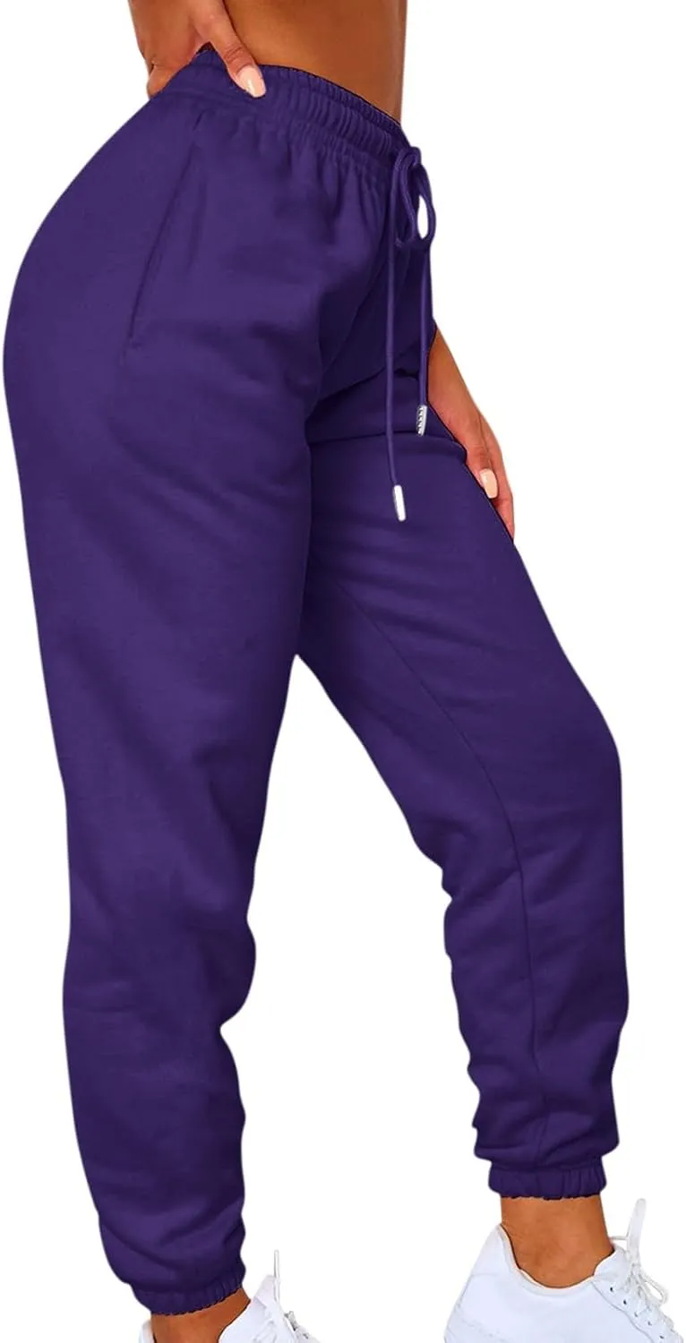 Oversized Active Sweatpants for Women Loose fit Drawstring Joggers with Pockets Lounge Pants for Yoga Workout Running
