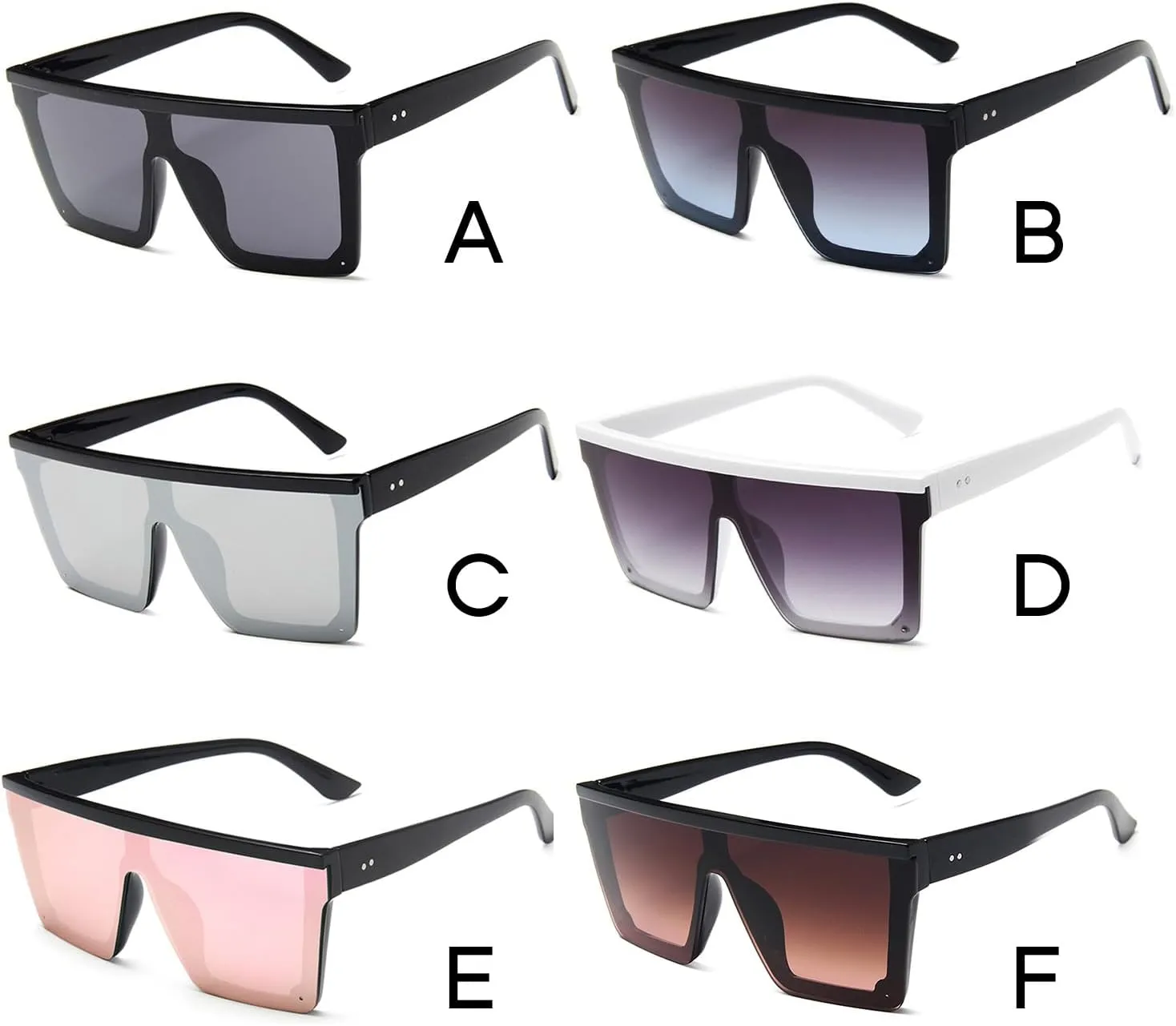 Oversized Square Sunglasses Rectangular Sunglasses Polarized Cycling Eyewear Anti-Glare Lightweight Portable Sunglasses Squar