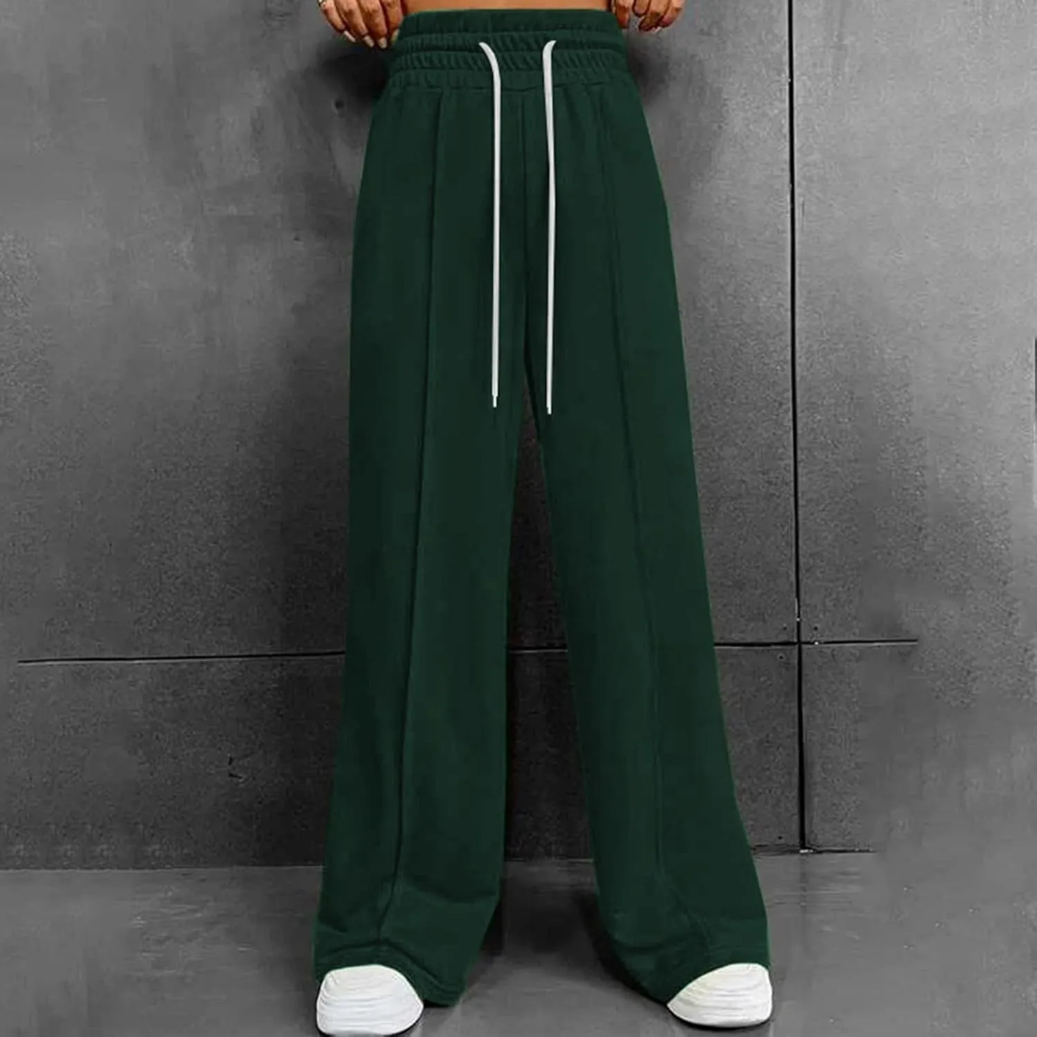 Oversized Sweatpants for Women Baggy Fleece Drawstring High Waisted Joggers with Pockets Wide Leg Lounge Pants