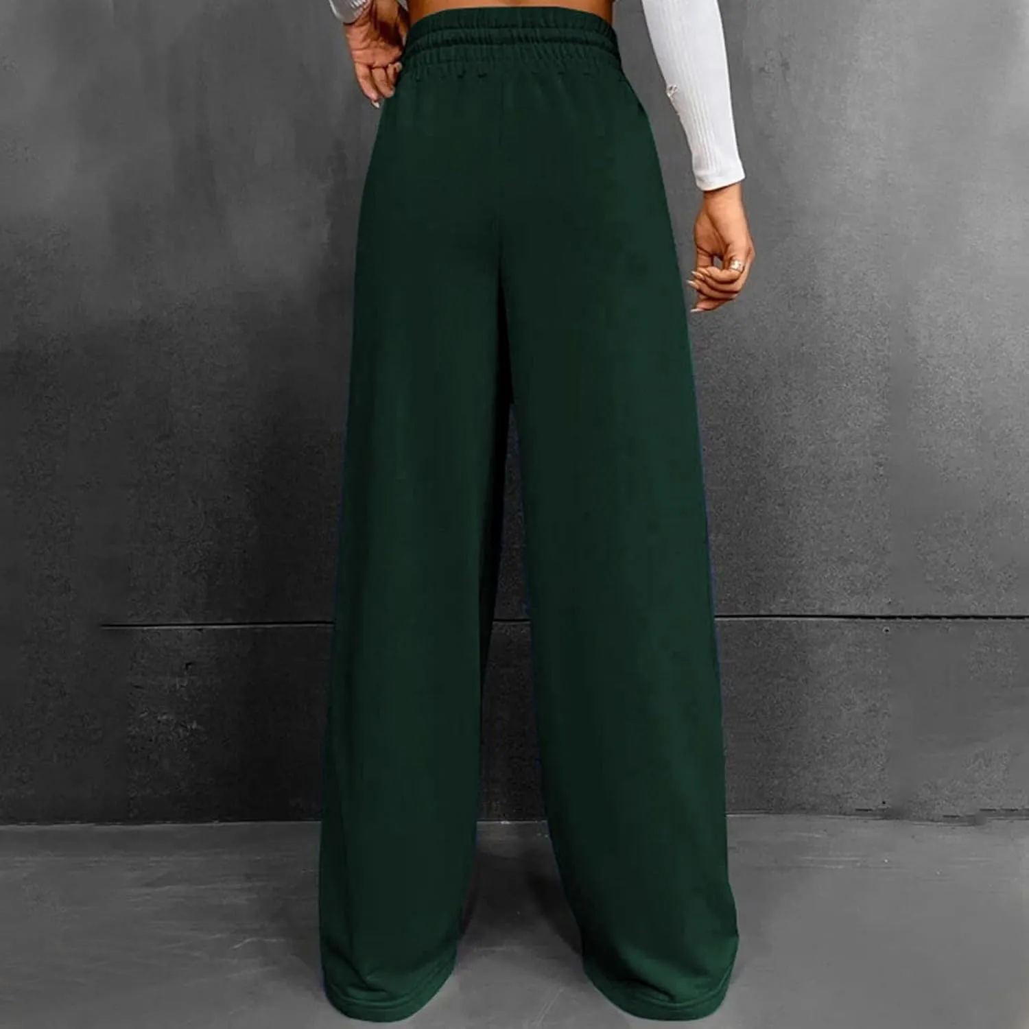 Oversized Sweatpants for Women Baggy Fleece Drawstring High Waisted Joggers with Pockets Wide Leg Lounge Pants