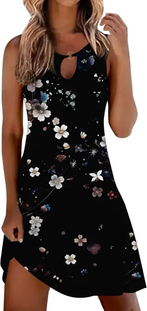 Plus Size Sundresdes for Women Sun Dresses for Women 2025 Vacation Beach Casual Summer Sundresses Sleeveless Tank