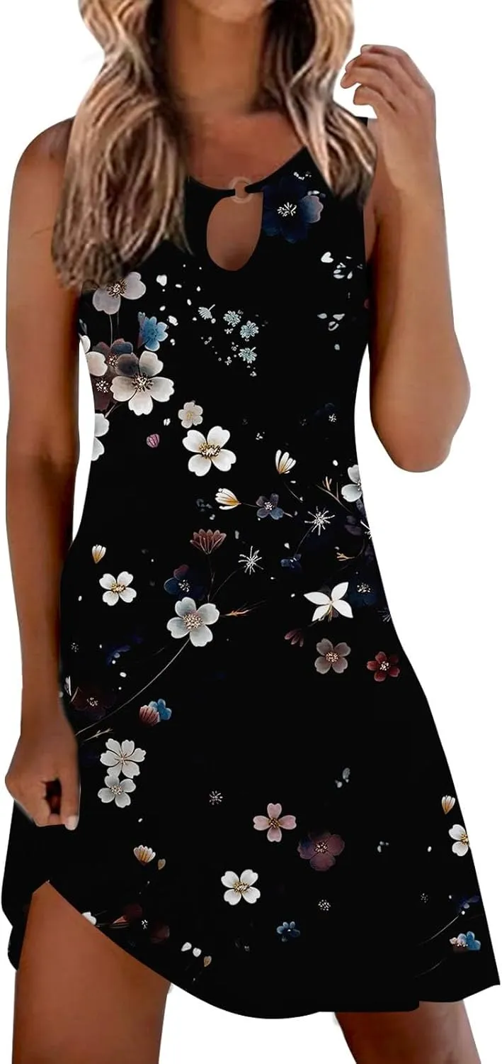 Plus Size Sundresdes for Women Sun Dresses for Women 2025 Vacation Beach Casual Summer Sundresses Sleeveless Tank