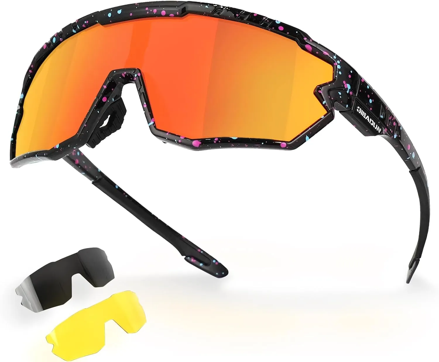 Polarized Glasses Kids Youth Baseball Sunglasses Adult Men Women Cycling Goggles with 3 lenses,Fishing,Ski Golf