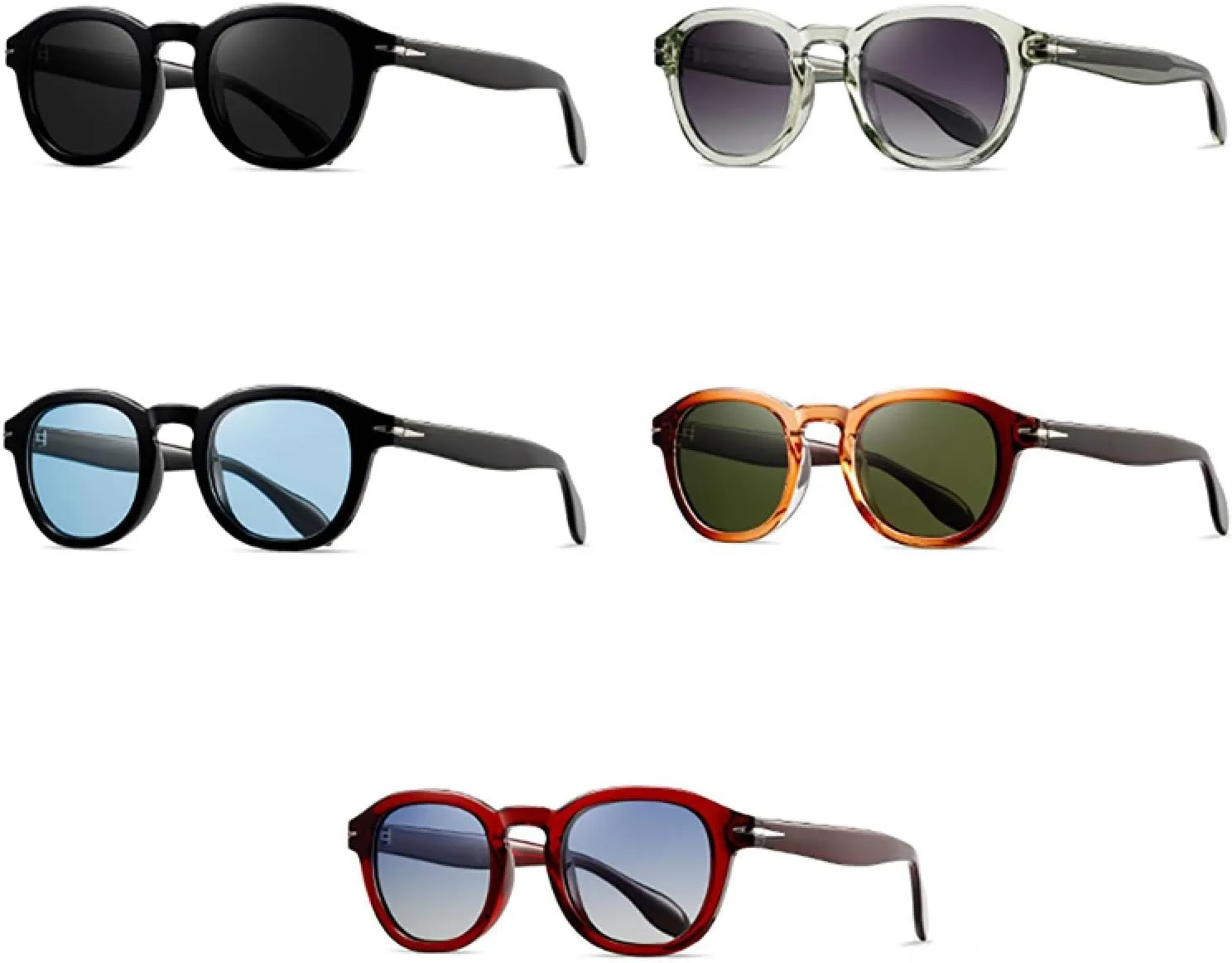 Polarized Sunglasses for Men Brown Blue Fashion Sunglassess for Women Uv400 Male Outdoor(Brown With Green,one)