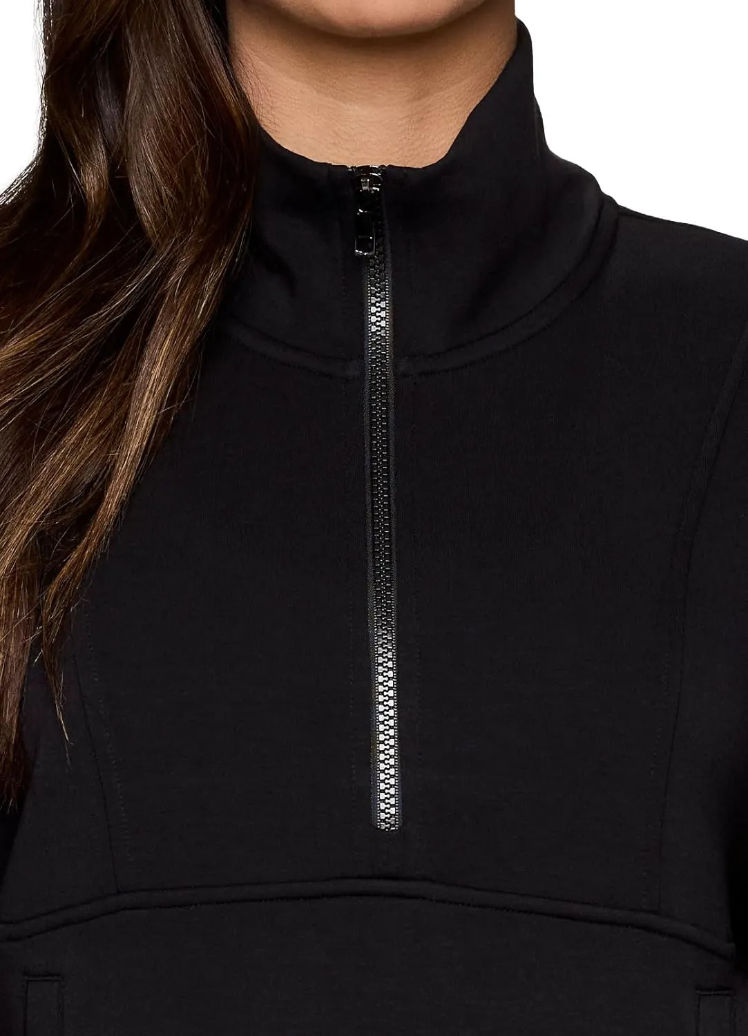 RBX Activewear Luxe Athleisure 1/2 Zip Sweatshirt for Women, Lightweight Super Soft Mock Neck Zip Up Pullover with Pocket