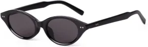 Retro Oval Sunglasses for Women Men Vintage 90s Trendy Y2K Narrow Cat Eye Chic Rivets Deco UV Protection Sun Glasses