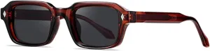 Retro Rectangle Men Luxury Sunglasses Fashion Women Punk Shades Uv400 Rivets Sun Glasses