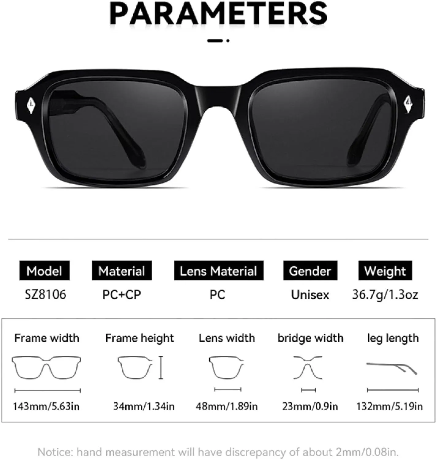 Retro Rectangle Men Luxury Sunglasses Fashion Women Punk Shades Uv400 Rivets Sun Glasses