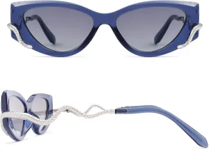 Retro Y2K Snake Sunglasses for Women Chic Cat Eye 90s Sunnies Narrow Trendy Sun Glasses AP3667