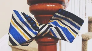 Reversible Vintage 100% Silk Self-Tie Bow Tie