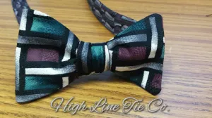 Reversible Vintage 100% Silk Self-Tie Bow Tie